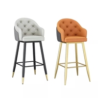 Tabouret de bar de luxe en velours nordique, pivotant et réglable, en métal, pour comptoir haut, chaise de bar moderne, mobilier de bar pour la maison