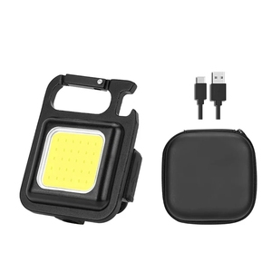 Multifunctional Portable Mini Plastic <b>LED</b> <b>Flashlight</b> USB Rechargeable Pocket Keychain Light Outdoor Waterproof Emergency Camping - Product Image 1