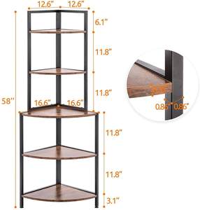 Estantería de pared de metal dorado con forma de triángulo única y moderna estantería vintage con escalera - Product Image 5