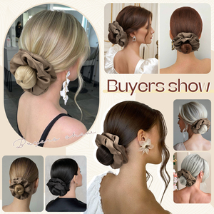 2026 Chignon élégant synthétique à pince avec chouchous pour <span class=keywords><strong>cheveux</strong></span>, postiche pour chignon bouffant, queue de cheval, <span class=keywords><strong>blond</strong></span> cassé - Product Image 6
