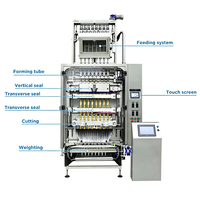 Machine d'emballage verticale à huit colonnes entièrement automatique en acier inoxydable à haute vitesse pour poudres avec scellage arrière
