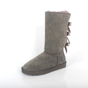 Sepatu Bot Salju Wanita Musim Dingin Berbahan Kulit Domba dengan Pita dan Bulu, Murah, Terkenal, Grosir, Fashion - Product Image 3