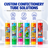 Tube d'emballage alimentaire en aluminium et plastique pour bonbons, conteneur personnalisé avec bouchon à vis imprimé UV pour confiture, chocolat, sauce