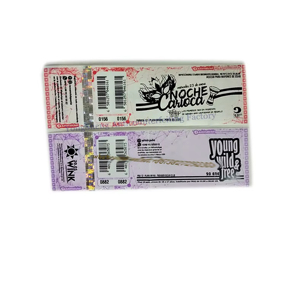 Design de <span class=keywords><strong>mode</strong></span> sécurité hologramme estampillé à chaud feuille Anti-contrefaçon carton brillant Kraft formes personnalisées <span class=keywords><strong>concert</strong></span> événement <span class=keywords><strong>billet</strong></span> - Product Image 1