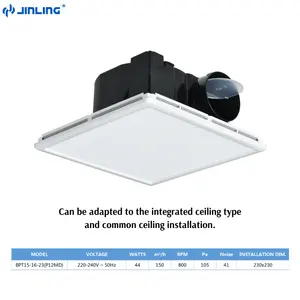 2 IN 1 Ceiling Duct Pipe Tubular LED Lighting Bathroom Toilet Ventilation Fan Office Exhaust Fan