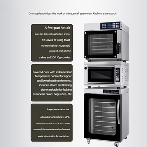 Horno Combinado Compacto con Fermentadora para Panaderías Privadas, con Control Digital <span class=keywords><strong>de</strong></span> Humedad y Cocción Uniforme Asistida por Ventilador - Product Image 2