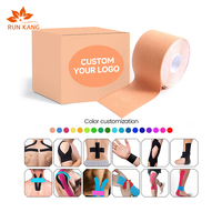 Bandes de kinésiologie prédécoupées en gros, OEM personnalisées, 5 cm x 5 m, en coton, pour le sport, sans latex, commande en gros