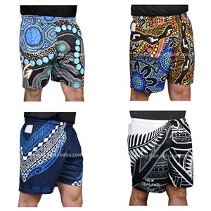 Yeni zelanda etiketi 20 futbol şort özel Aboriginal hindistancevizi yerli erkek etiketi şort eğitim dokunmatik Velcro Rugby şort - Product Image 2