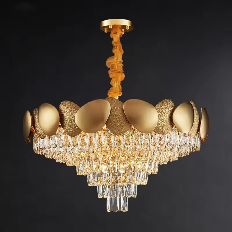 Crystal Hanging Lights Decorative Fixtures Round