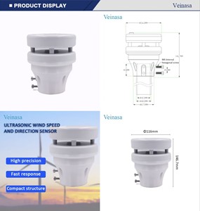 VWS002Y3 เซ็นเซอร์อัลตราโซนิก RS485 เซ็นเซอร์วัดความเร็วและทิศทางลมแบบอัลตราโซนิก เครื่องมือวัดความเร็วที่คุ้มค่า - Product Image 2