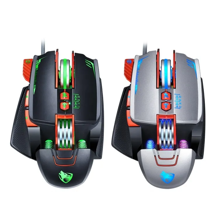 Dropshipping T-WOLF V9 8 Toetsen 3200 Dpi Gaming Macro Definition Mechanische Bedrade Muis