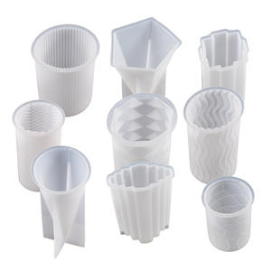 DIY Drip Glue <b>Candle</b> Stripe Cut Cylinder Triangular Multi sided Cone Folded Arc Silicone Mold Mother's Day - Product Image 2