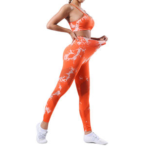GC tie Dye yoga set Ropa deportiva Mujer fitness yoga wear sets tie and dye Conjuntos de Fitness Gym Ropa deportiva Mujer - Product Image 4