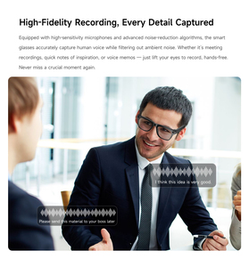 AI Smart <b>Glasses</b> <b>with</b> <b>Camera</b> Recording, AI Photo Recognition, Bluetooth Calling, Smart Translation, and Voice Assistant - Product Image 5