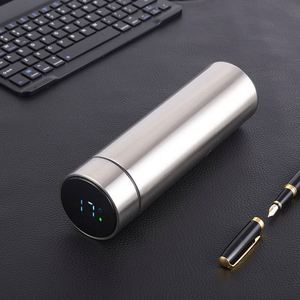 XDH323 Customized Logo Double Wall Insulated 500ml Vacuum <b>Flask</b> Custom Digital Thermo Water Bottle With Led Temperature Display - Product Image 5