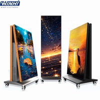 Afficheur LED pliable d'intérieur P1.25/P1.53/P1.86/P2/P2.5, affichage GOB mobile, épissage sans soudure, grand écran LED lumineux