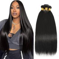 Extensiones de Cabello Humano Virgen Liso 15A, 100% Sin Procesar, Doble Trama, Suaves, Aspecto Natural, para Uso Diario