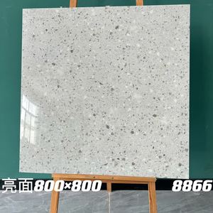 Baldosas de Cerámica Terrazzo Antideslizantes de Lujo Nórdico, Color Blanco Nieve, 600x600, para Tiendas de Ropa y Paredes Blancas - Product Image 5