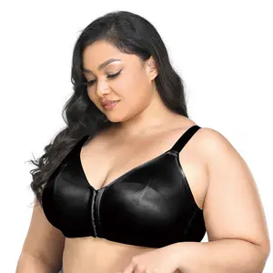 Soutien-gorge à boucle avant sans anneau en acier ultra-mince sans éponge grande taille sous-vêtements sans couture gilet grande taille soutien-gorge en coton vente en gros