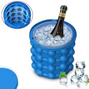 2-in-1 Reusable Eco-Friendly Silicone Ice Bucket Lid Built-in Ice Mold Sphere Tray Food Grade Easy-Release Homemade Recyclable - Product Image 3