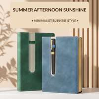 Carnet de notes A5 personnalisable en cuir PU de haute qualité avec boucle pour stylo, pages lignées en papier épais, idéal pour le bureau et les étudiants