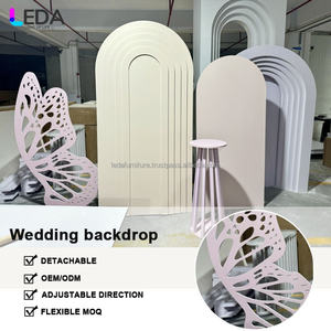 Fondo de Boda Acrílico Moderno y Profesional LEDA, Diseño de Flores y Mariposas Elegantes para Escenario, Ceremonia, Decoración Interior/Exterior - Product Image 2