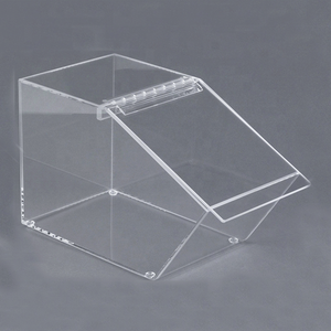 Boîtes à bonbons en acrylique personnalisées avec pelle, sans poussière, <span class=keywords><strong>pour</strong></span> supermarché, grande boîte à bonbons en acrylique transparente avec porte-étiquette de prix - Product Image 3