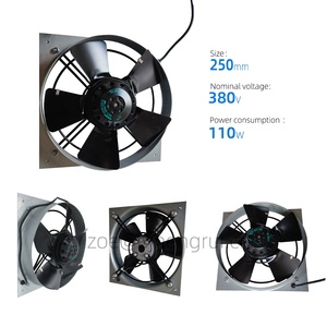 Ventilador Axial de Refrigeración con Motor Servo ebmpapst W2D250-GA08-08 de 250 mm, 380 V, 50 Hz, 2500 RPM, 110 W, 0.2 A, IP44, con Rodamiento de Bolas - Product Image 2