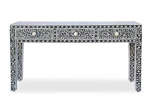 Decorative Bone Inlay <b>Console</b> <b>Table</b> with Traditional Indian Craftsmanship Elegant and Handmade Accent Furniture - Product Image 6
