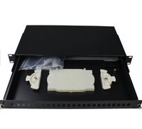Panel Patch Fiber Optik Tipe Drawer 24 Port Odf Rack Mount SC/APC Duplex Kotak Terminal FTTH