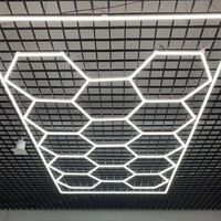 Lampes LED hexagonales modernes de haute qualité pour l'intérieur, corps en aluminium pour la décoration de bureaux et de restaurants