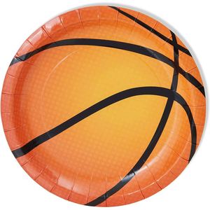 Platos de Papel Desechables Redondos de 7 Pulgadas con Diseño de Baloncesto, Suministros y Decoraciones para Fiestas de Cumpleaños, Directo de Fábrica, OEM, CMYK - Product Image 4