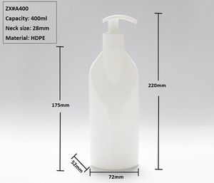 Lot de 30 conteneurs en plastique vides pour cosmétiques, conteneurs de <span class=keywords><strong>gel</strong></span> pour <span class=keywords><strong>cheveux</strong></span>, shampoing, bouteille en hdpe, emballage de 400ml - Product Image 6