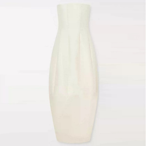Vestido Midi Elegante Tipo Tulipán para Mujer, Mezcla de Lana y Seda, Estilo Corsé con Hombros Descubiertos, Vestido de Fiesta - Product Image 5