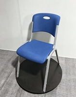Chaise de bureau pliante moderne robuste avec fonction massage, siège en plastique, structure en fer, pliable pour bureau, réunion, maison, salon