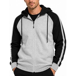 <b>Men's</b> Zip Up Hoodie <b>Fleece</b> Long Sleeve Hooded Sweatshirt Regular Fit Casual Wear - Product Image 1