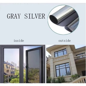 ฟิล์มกระจกมองเห็นทางเดียวสีดำเงินแบบติดเอง PET ป้องกันการระเบิด ป้องกันความร้อน ป้องกันรังสียูวี สำหรับหน้าต่างอาคาร - Product Image 3