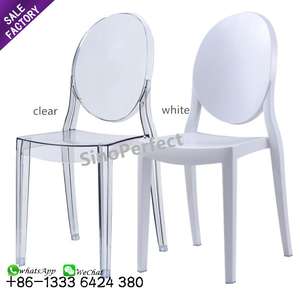 Hot Selling Clear Transparent Round Back Wedding Event Ghost Crystal Acrylic <b>Chairs</b> for Outdoor Banquet Party - Product Image 3