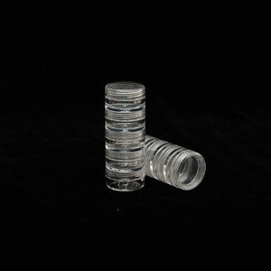 Transparent Storage <b>Box</b> 5Pc Set 3x3x8cm Round PP Plastic Travel Cosmetic Container With Lid For <b>Makeup</b> Organization - Product Image 3