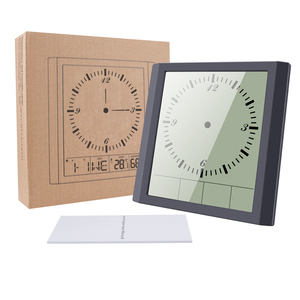 Digital Analog Wall <strong>Clock</strong> with Day/date Temperature and Humidity for Desk Bedroom - Product Image 6