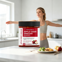 OEM Apple Cider Vinegar Gummies ACV Detox Cleanse Support Dietary Supplement 60 Count Soft Candy Manufacturer Wholesale