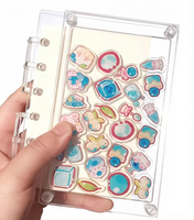 Carnet d'adresses A7 personnalisé en acrylique, bloc-notes à secouer, imprimé UV, bloc-notes en plastique, cadeau promotionnel avec logo personnalisé