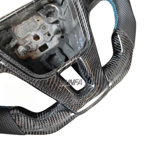 พวงมาลัยหนังแท้สำหรับ Volvo XC40 XC60 <span class=keywords><strong>S60</strong></span> XC90 S90 ตก<span class=keywords><strong>แต่ง</strong></span>ด้วยคาร์บอนไฟเบอร์แบบสปอร์ต - Product Image 5