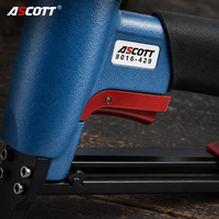 ASCOTT 8016-429 Agrafeuse pneumatique industrielle 21GA à bec long, pistolet agrafeur à air à bec allongé pour rembourrage, matelas, canapé