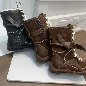 Chaussures en cuir pour enfants, nouvelle mode britannique, chaussures pour garçons et filles, bottes élégantes pour enfants - Product Image 5