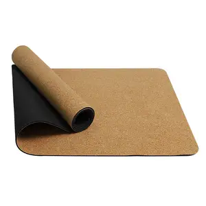 高空身体瑜伽软木垫-72x24英寸软木运动垫，带橡胶衬垫和承载环