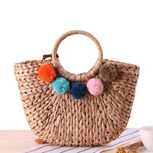 <span class=keywords><strong>Las</strong></span> mujeres bolso de mano grande bolsa de hombro bolsa de verano <span class=keywords><strong>las</strong></span> mujeres borla de mimbre bolso trenzado (color) - Product Image 3