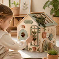 Jouets Montessori en bois sur le thème de la nature, maison d'activités en bois personnalisée pour les enfants, jeux en famille, éducation précoce, exploration cognitive