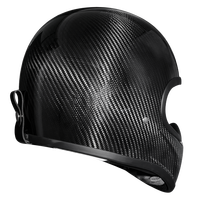 Casque intégral rétro 3C&DOT - Fibre de carbone résistante aux chocs