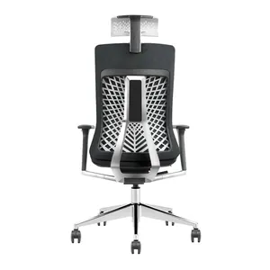 Ayarlanabilir kafalık rahat döner geri örgü kumaş ceo'su görev yöneticisi ücretsiz örnek ile Modern tasarım ergonomik ofis koltuğu